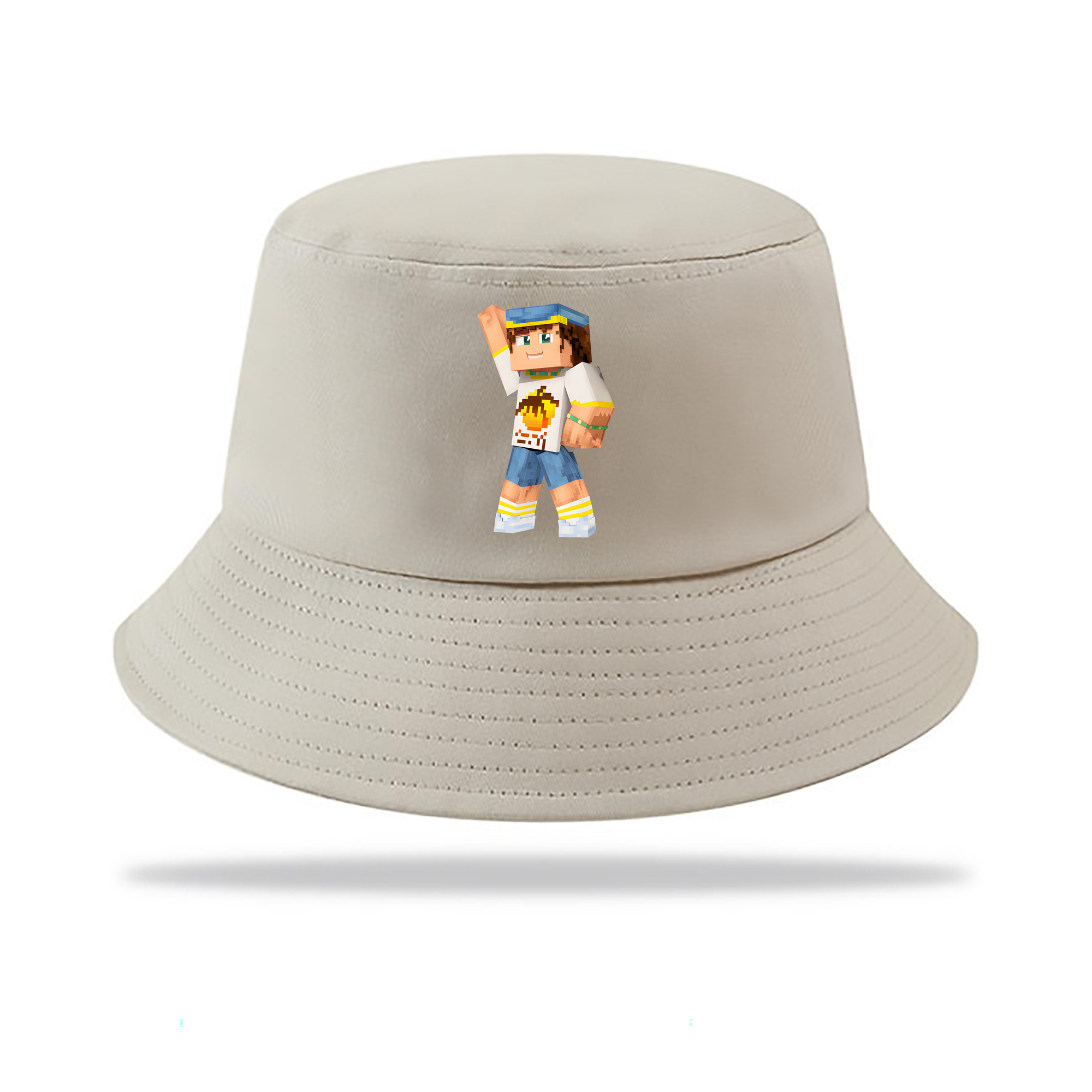（画像用） マインクラフト ブロックの世界 Minecraft MC Block world アウトドア日除けバケットハット